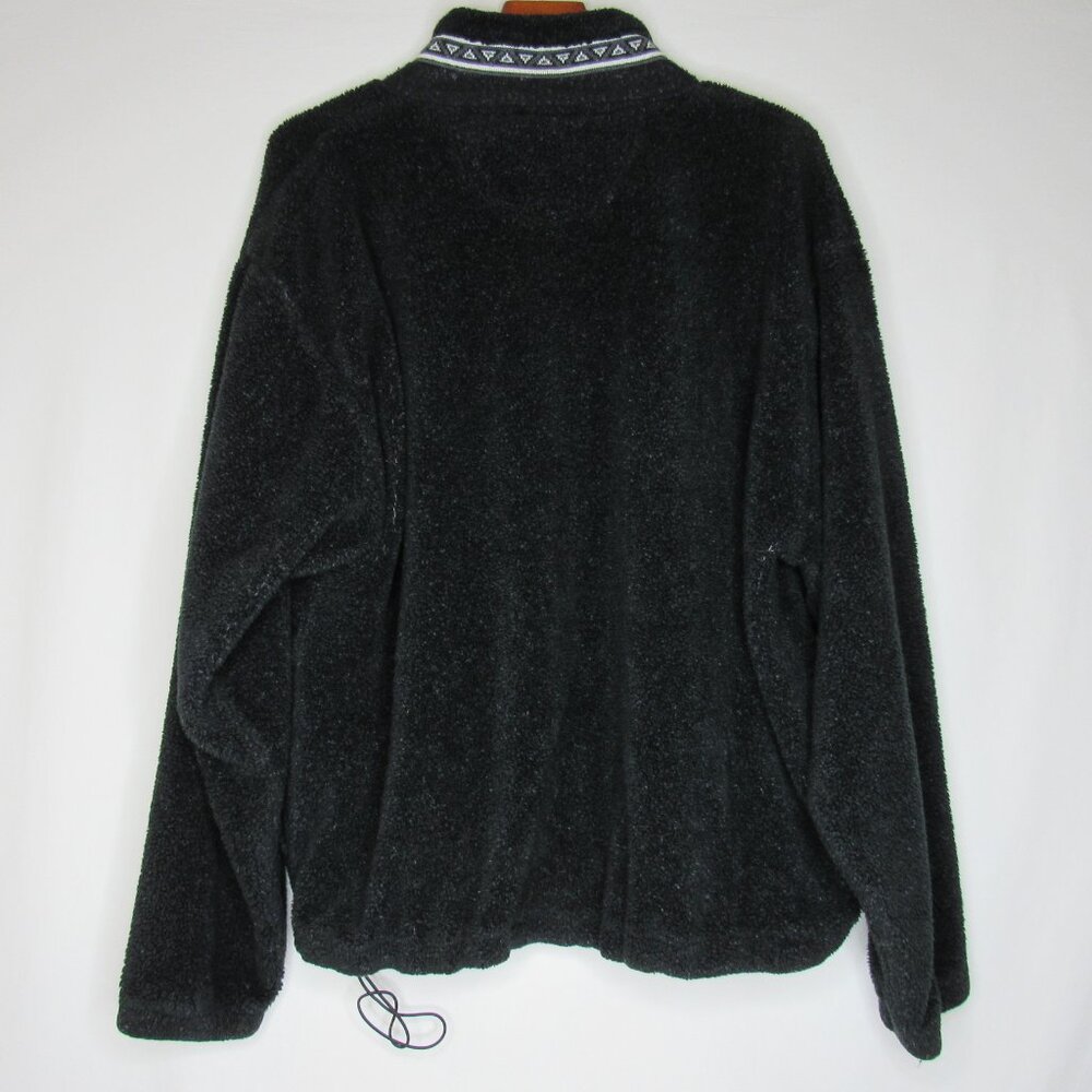Vintage Mickey Mouse Disney World Black Fleece Pullover 1/4 Zip Women's XL - Picture 9 of 10
